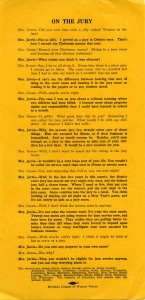 Women accused of crimes faced all-male juries before 1939, This handbill, published by the Montana League of Women Voters, responds to common objections to female jurists and argues for changing the state law. 